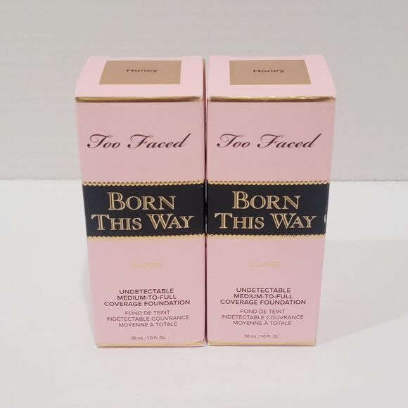Too Faced Born This Way Undetectable Medium to Full Foundation 1.0 Fl Oz HONEY - Picture 7 of 13